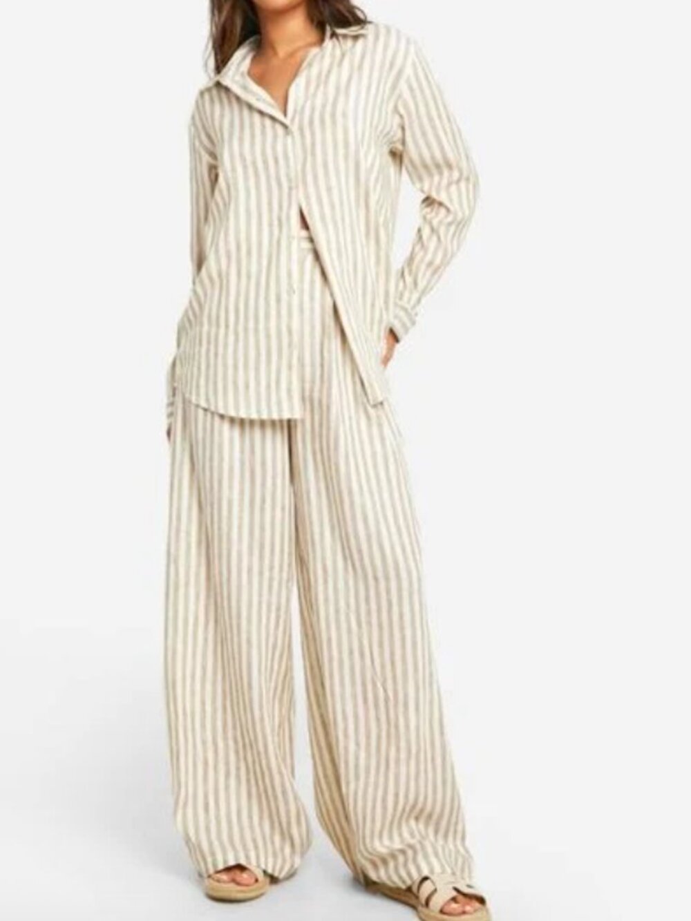 PrettyLitteThing Striped Beach Set